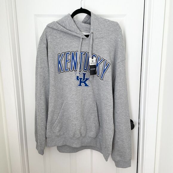 Unisex Kentucky Wildcat Hoodie Sweatshirt Pullover in Gray Blue Size XXL - Picture 1 of 9